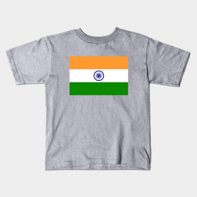 Flag of India Kids T-Shirt by brigadeiro